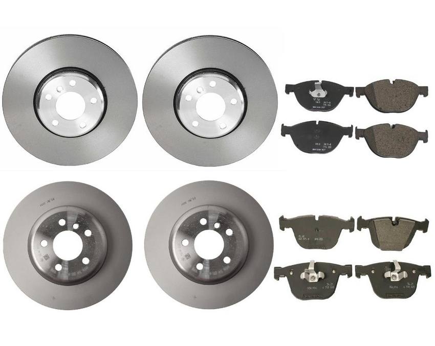 BMW Brake Kit - Pads and Rotors Front &  Rear (348mm/345mm)